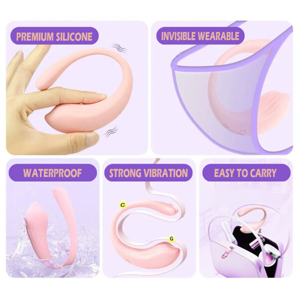 Dolphin Controlled Rechargeable remote Love Egg Vibrator - Image 5