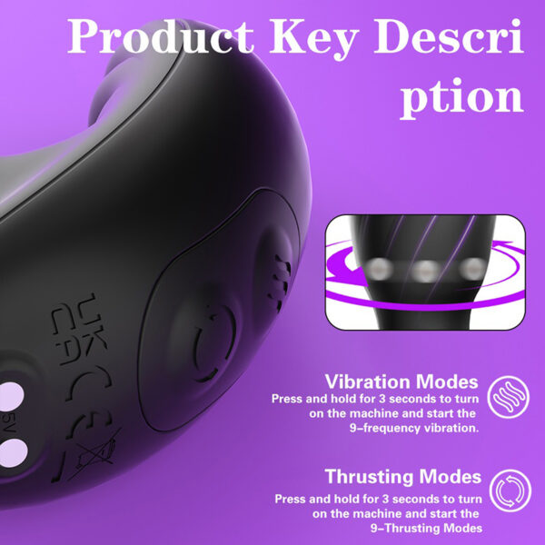 Rechargeable remote control 360° rotating bead butt plug - Image 7