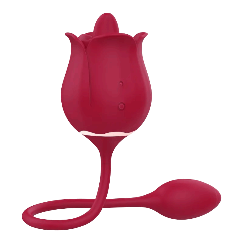 Rose Clitoris Vibrator +Tongue Licking Thrusting Vibrator