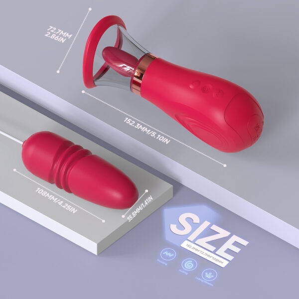 Tongue stimulation of the clitoris + stimulation of sucking the clitoris + vibrator stimulation - Image 5