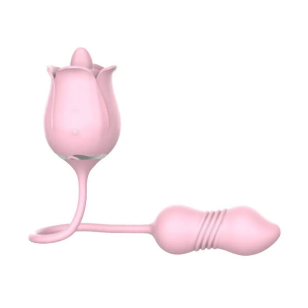 Female rose retractable vibrator + tongue-licking love egg sex toy - Image 6