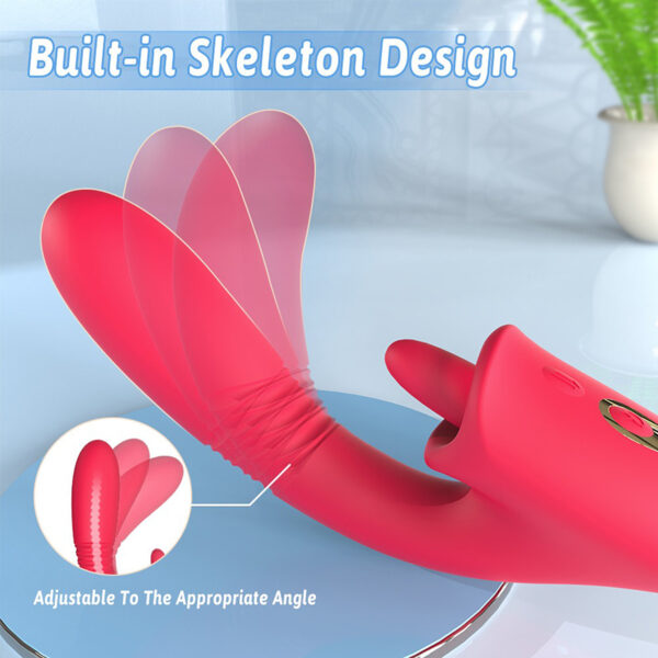 G-spot vibrator with telescopic function + clitoral licking masturbator - Image 2