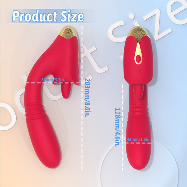 G-spot vibrator with telescopic function + clitoral licking masturbator - Image 3