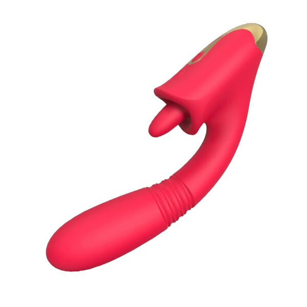 G-spot vibrator with telescopic function + clitoral licking masturbator - Image 4
