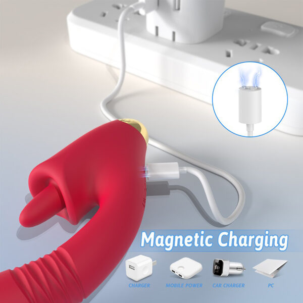 G-spot vibrator with telescopic function + clitoral licking masturbator - Image 6