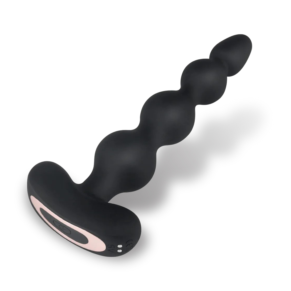 Rotating and Vibrating Remote Control Anal Beads