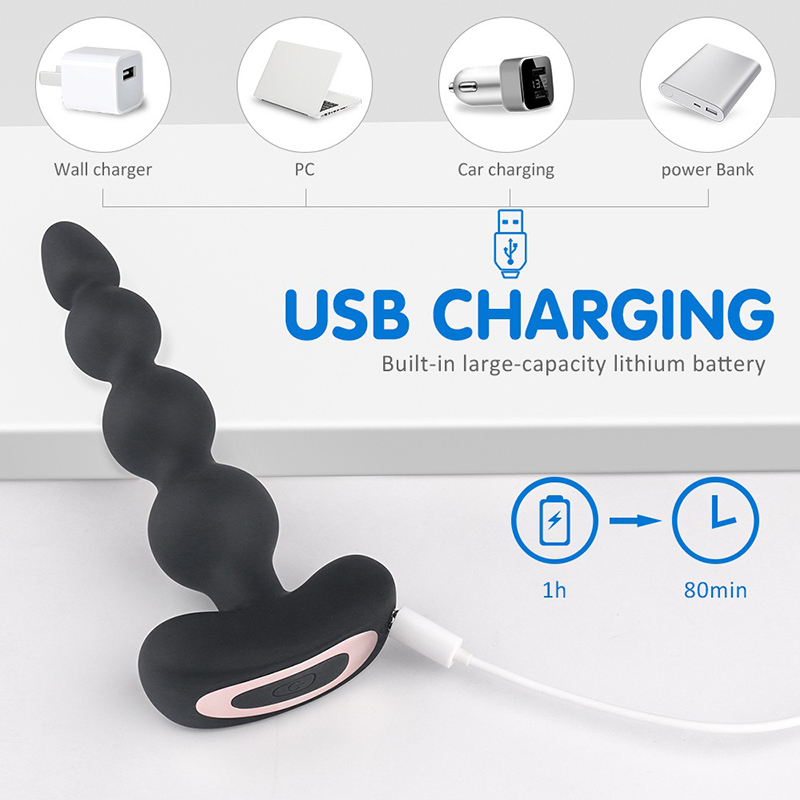 Rotating and Vibrating Remote Control Anal Beads - Image 4