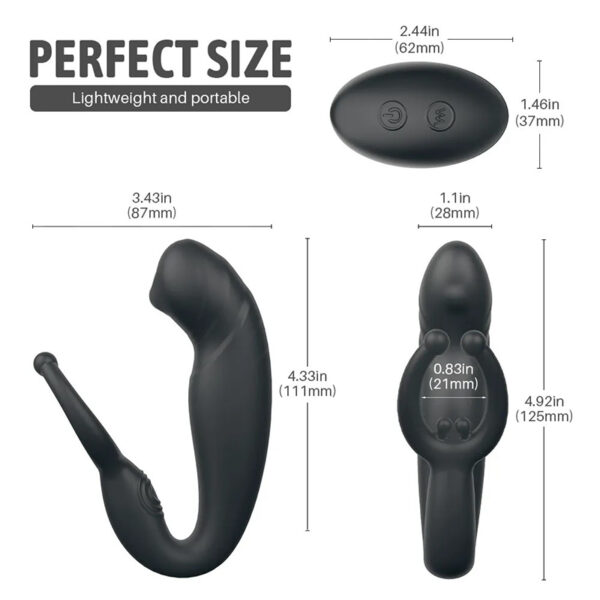 Stimulate P point + lock sperm + stimulate testicles + prostate massager with remote control - Image 5