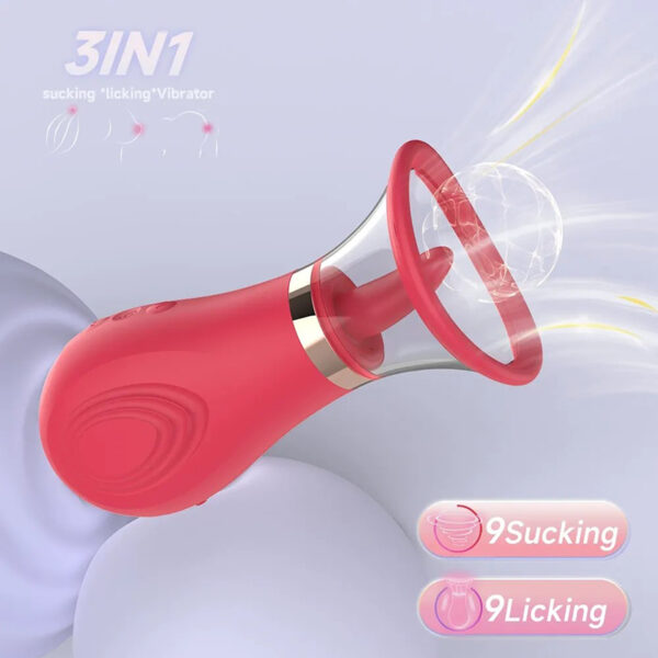 Tongue licking clitoris stimulation sucking female masturbator - Image 3