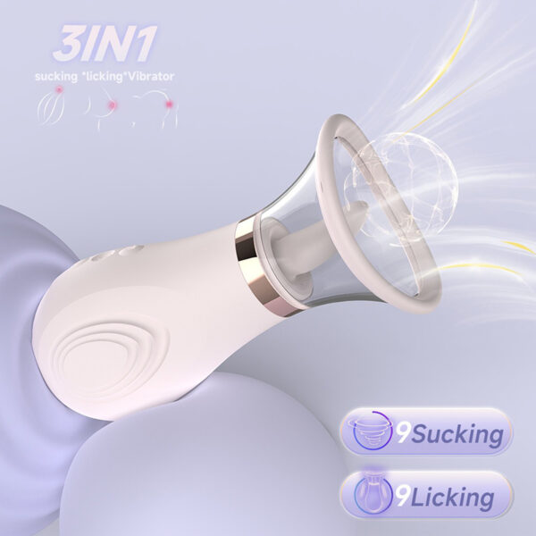 Tongue licking clitoris stimulation sucking female masturbator - Image 2