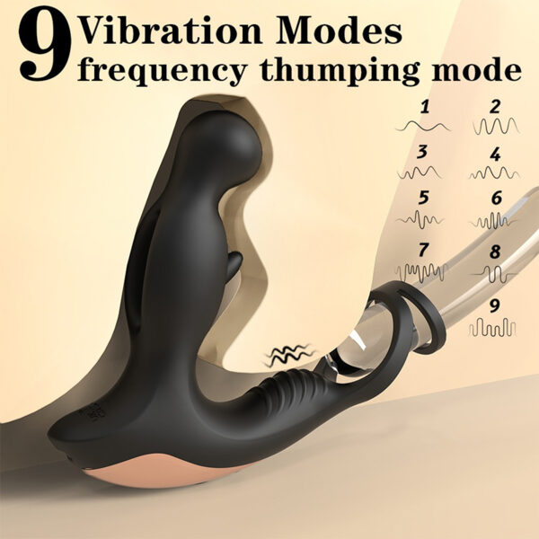 Vibrating anal plug with sperm ring lock prostate massager - Image 2