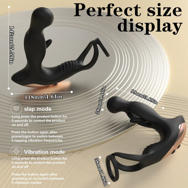 Vibrating anal plug with sperm ring lock prostate massager - Image 4